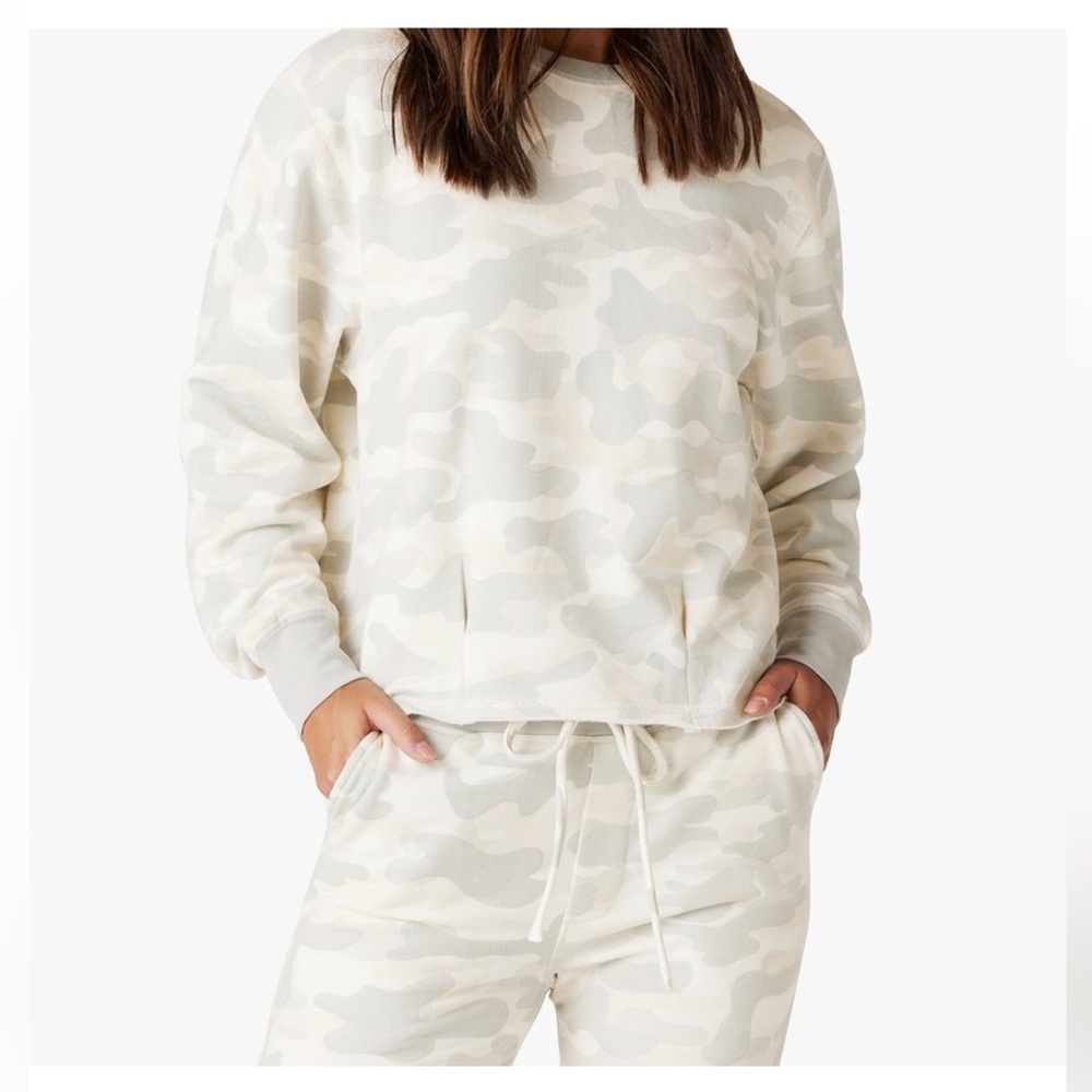 Joe’s Women's Cream Camouflage Sweatshirt